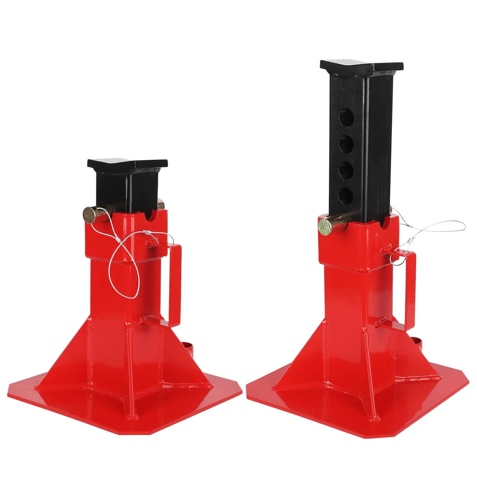 44,000 LBS Jack Stands with Pin Lock, Adjustable Height 13-19 Inch for Vehicle Lift, Red for Garage Workshop
44,000 LBS Jack Stands with Pin Lock, Adjustable Height 13-19 Inch for Vehicle Lift, Red for Garage Workshop