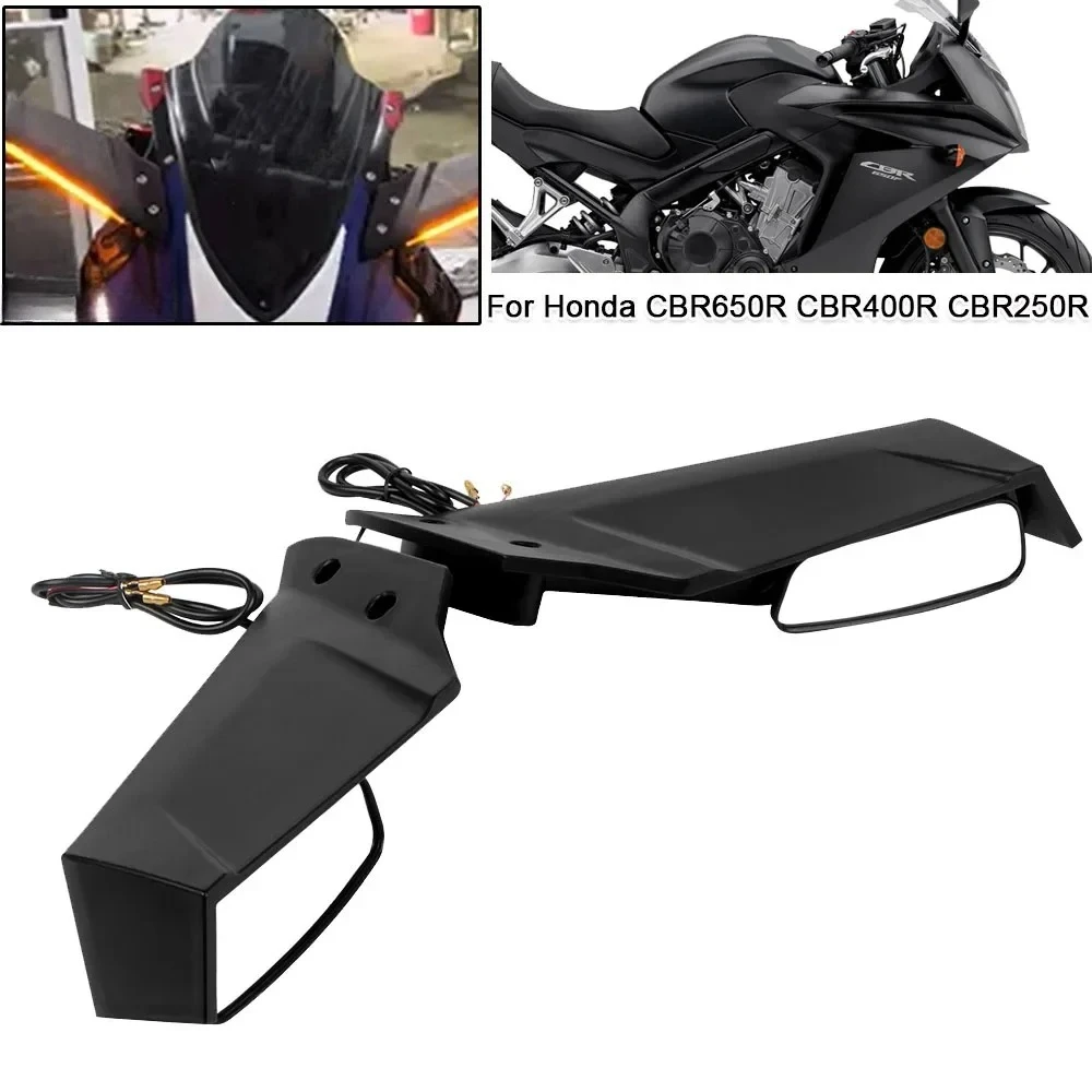 Motorcycle Fairing Winglet Rearview Mirror With LED Turn Signal Light For Honda CBR250R CBR300R CBR500R CBR400R CBR650R CBR650F
Motorcycle Fairing Winglet Rearview Mirror With LED Turn Signal Light For Honda CBR250R CBR300R CBR500R CBR400R CBR650R CBR650F