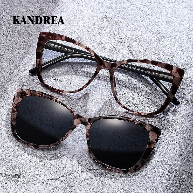 KANDREA Trend Cat Eye Sunglasses Women High-end Metal Magnetic 2 IN 1 Clip-on Sunglasses Leopard Print Vintage Sunglasses 2223
KANDREA Trend Cat Eye Sunglasses Women High-end Metal Magnetic 2 IN 1 Clip-on Sunglasses Leopard Print Vintage Sunglasses 2223