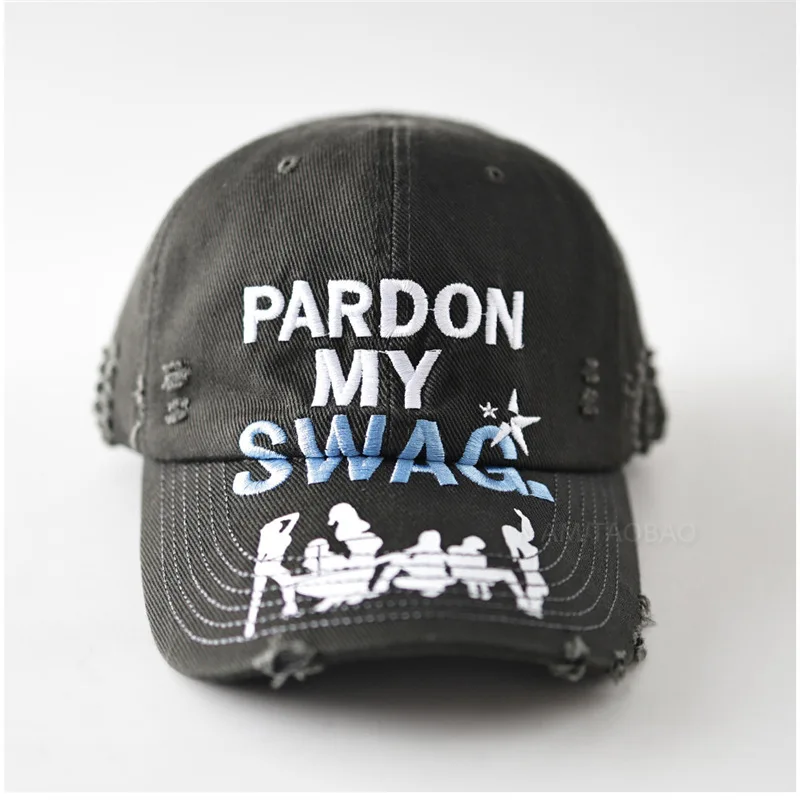 Washed cotton Distressed unisex Baseball Cap Pardon My Swag letters Embroidery Streetwear dad Hats
Washed cotton Distressed unisex Baseball Cap Pardon My Swag letters Embroidery Streetwear dad Hats