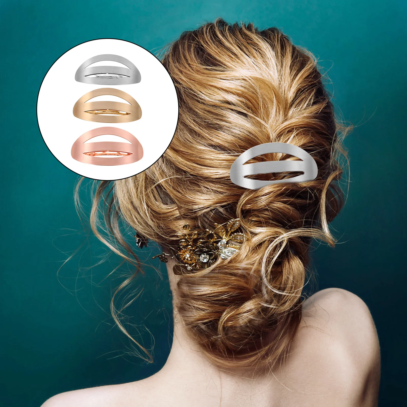 3pcs Ladies Fashion Hair Clips Curved Metal Barrettes Hollow Geometric Design Smooth Secure Clasp For Women Hair Accessories
3pcs Ladies Fashion Hair Clips Curved Metal Barrettes Hollow Geometric Design Smooth Secure Clasp For Women Hair Accessories