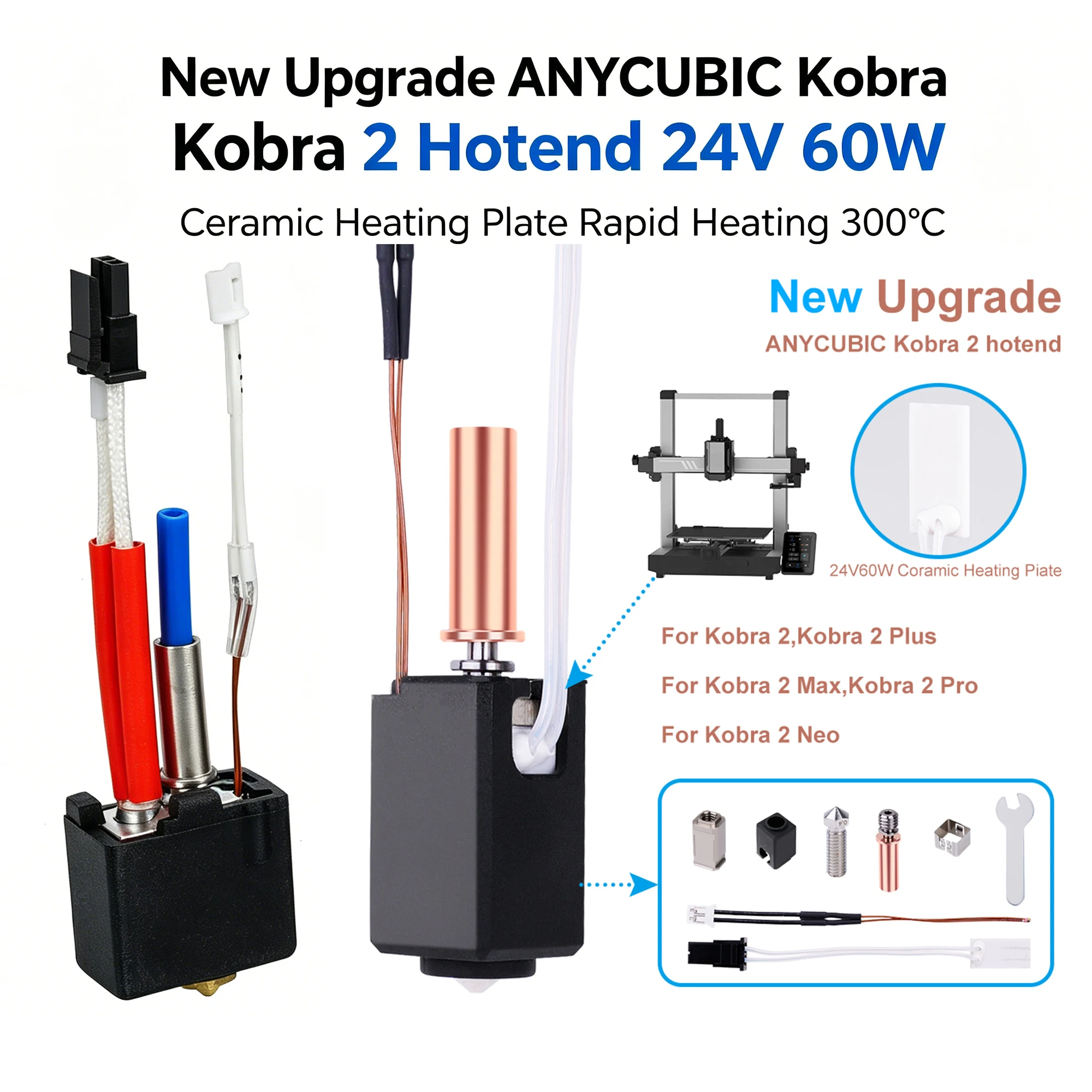 Hotend Kit for Anycubic Kobra 2 Kobra 2 Series Neo Pro/Plus/Max Hot End Kit 24V 60W NTC 100K Kobra 2 Plus/2 Max/2 Neo/2 Pro.....
Hotend Kit for Anycubic Kobra 2 Kobra 2 Series Neo Pro/Plus/Max Hot End Kit 24V 60W NTC 100K Kobra 2 Plus/2 Max/2 Neo/2 Pro.....