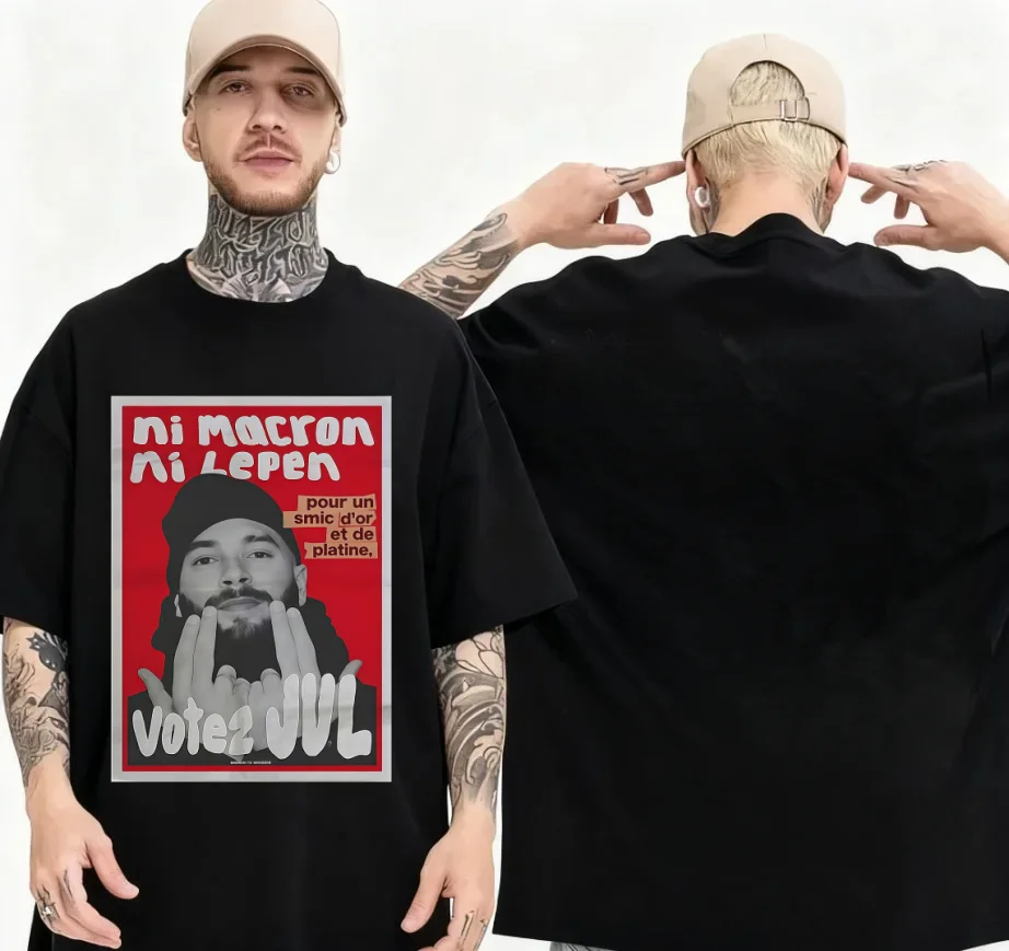 French Rapper Vote JUL Fashion Graphics T-shirts Men Women Hip-hop T-shirt Short-sleeved Casual Oversized T Shirt Streetwear
French Rapper Vote JUL Fashion Graphics T-shirts Men Women Hip-hop T-shirt Short-sleeved Casual Oversized T Shirt Streetwear