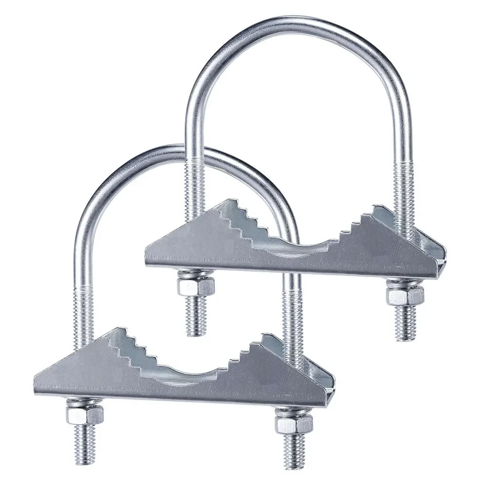 Set of Bolt Mast Clamps with Metal Jaw for Secure Pole Bracket Mounting of For CB Ham Radio and For Yagi Wifi Antennas
Set of Bolt Mast Clamps with Metal Jaw for Secure Pole Bracket Mounting of For CB Ham Radio and For Yagi Wifi Antennas