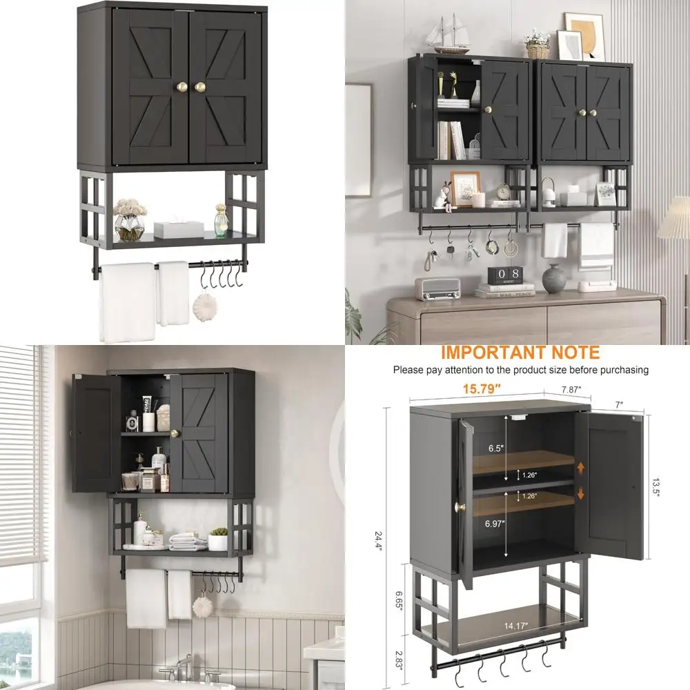 Аптечка в фермерском доме — 3-х уровневый настенный органайзер для хранения с регулируемыми полками, вешалкой для полотенец, 5 крючков для небольшой ванной комнаты
Аптечка в фермерском доме — 3-х уровневый настенный органайзер для хранения с регулируемыми полками, вешалкой для полотенец, 5 крючков для небольшой ванной комнаты