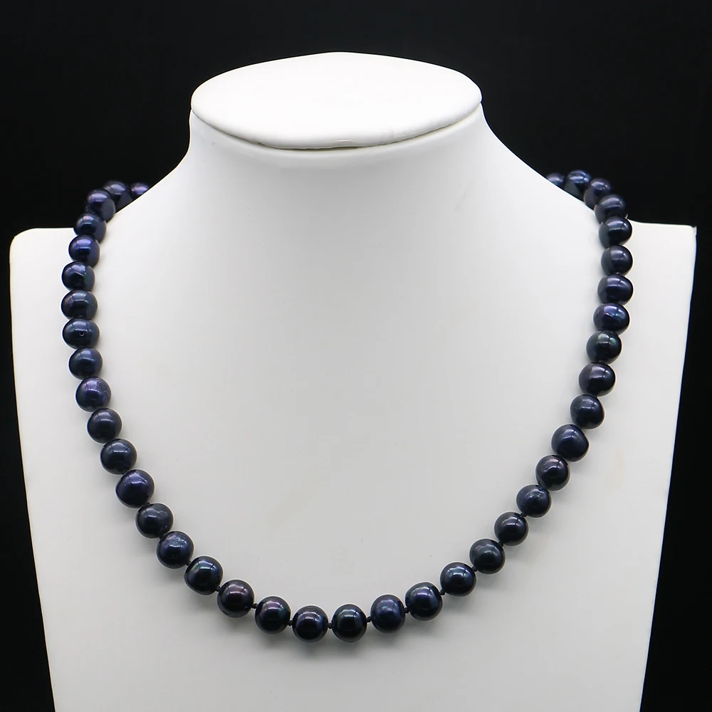 7-8mm Black Dyeing Baroque Pearl Necklace Irregular Round Natural Freshwater Pearl Spacer Beaded Neck Jewelry For Easy To Wear
7-8mm Black Dyeing Baroque Pearl Necklace Irregular Round Natural Freshwater Pearl Spacer Beaded Neck Jewelry For Easy To Wear