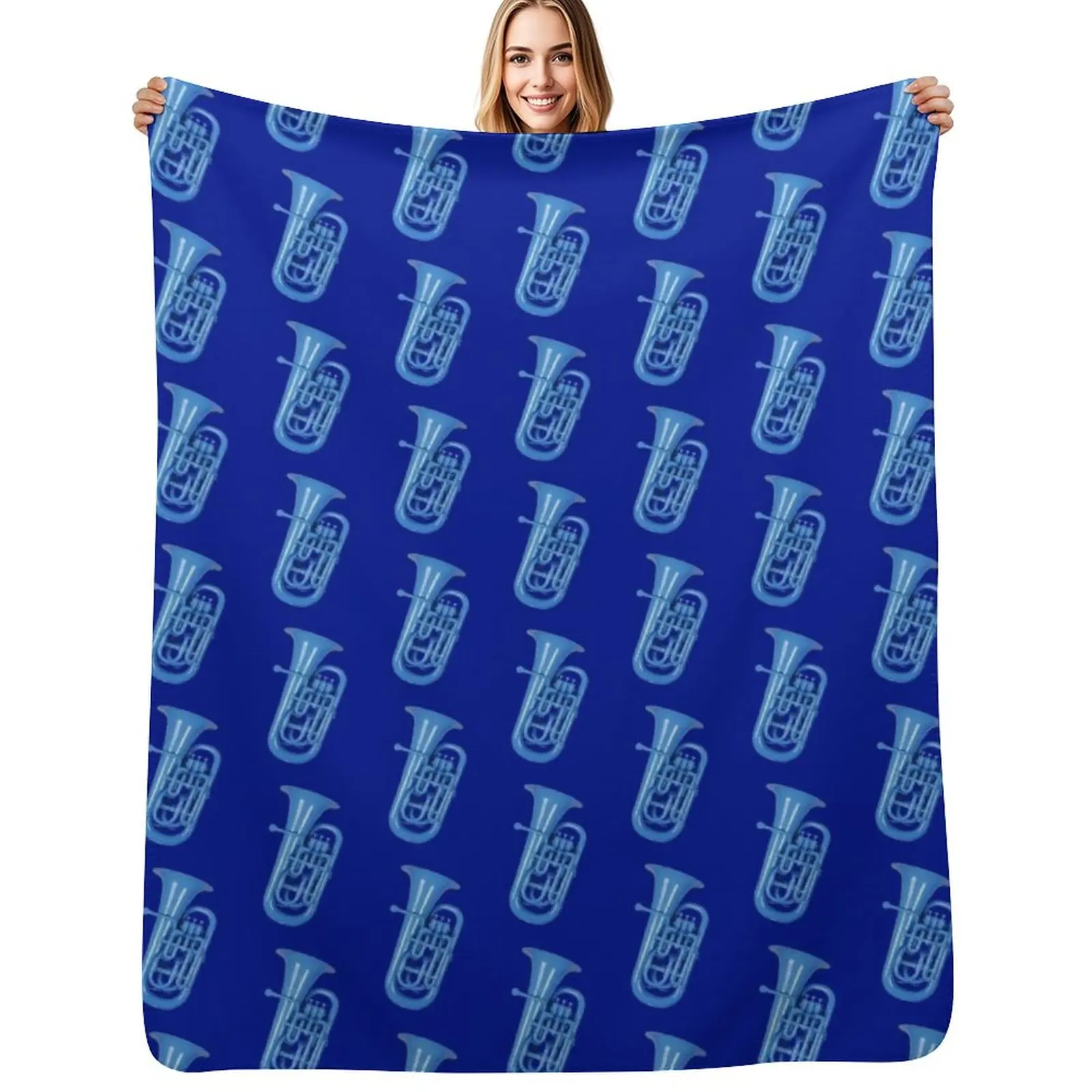 Blue Euphonium Baritone Baby Tuba Throw Blanket Plaid on the sofa Kid'S Beach Retros Blanket
Blue Euphonium Baritone Baby Tuba Throw Blanket Plaid on the sofa Kid'S Beach Retros Blanket