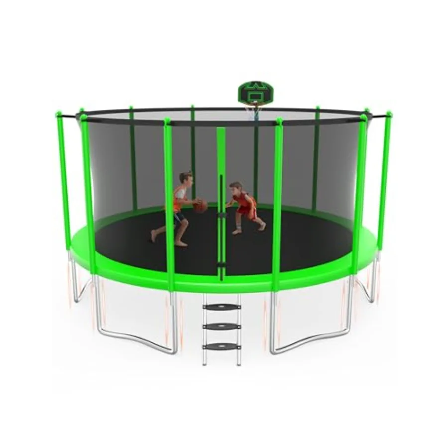 Backyard heavy-duty outdoor bouncer with safety enclosure basketball hoop galvanized steel frame gray 1500LBS capacity ASTM cer
Backyard heavy-duty outdoor bouncer with safety enclosure basketball hoop galvanized steel frame gray 1500LBS capacity ASTM cer