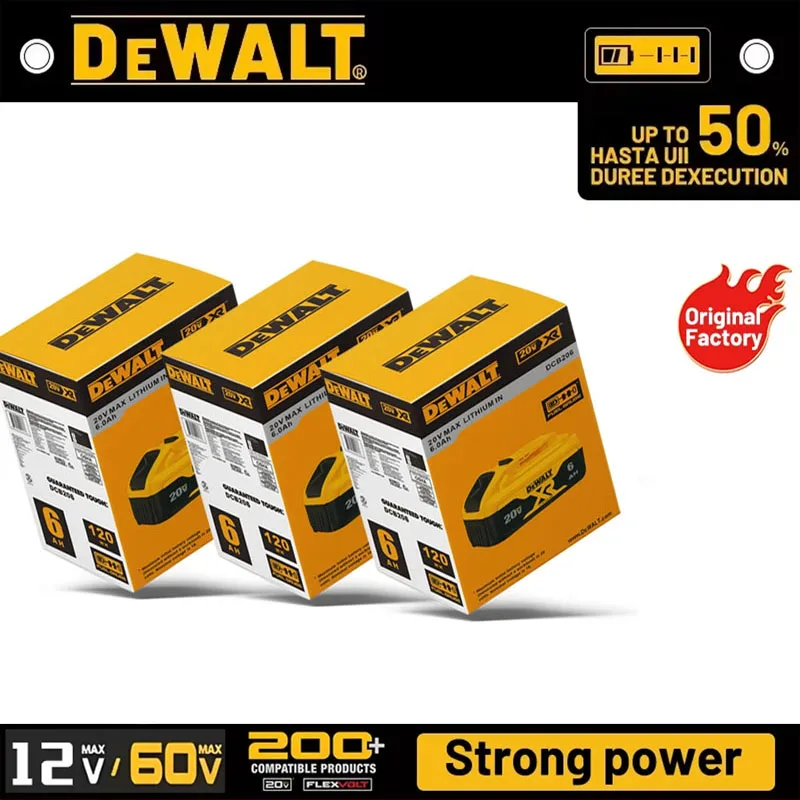 100% Genuine Dewalt 20V Battery, 2AH 6AH Rechargeable Lithium Ion Battery, Dewalt DCB200 DCB206 Power Tool Replacement Battery
100% Genuine Dewalt 20V Battery, 2AH 6AH Rechargeable Lithium Ion Battery, Dewalt DCB200 DCB206 Power Tool Replacement Battery