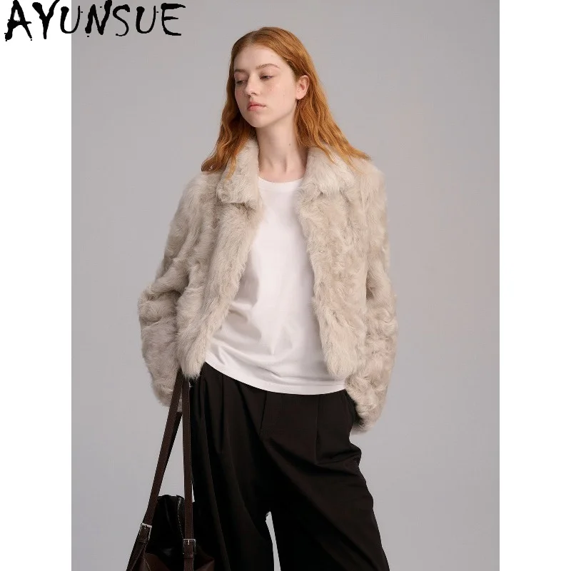 AYUNSUE Real Fur Jacket Woman Small Lake Sheepskin Shearling Coats Fashion Short Winter Outerwears Woman Clothes Шуба Женская
AYUNSUE Real Fur Jacket Woman Small Lake Sheepskin Shearling Coats Fashion Short Winter Outerwears Woman Clothes Шуба Женская