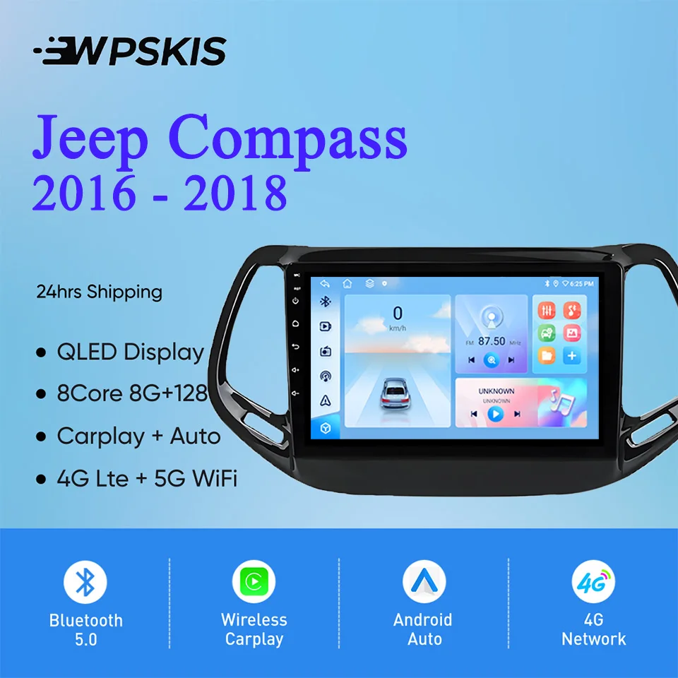 Android14 8G Ram For Jeep Compass 2016 - 2018 Car Auto Radio Stereo Video Multimedia Player GPS Navi Monitor 4G Lte WiFi Carplay
Android14 8G Ram For Jeep Compass 2016 - 2018 Car Auto Radio Stereo Video Multimedia Player GPS Navi Monitor 4G Lte WiFi Carplay