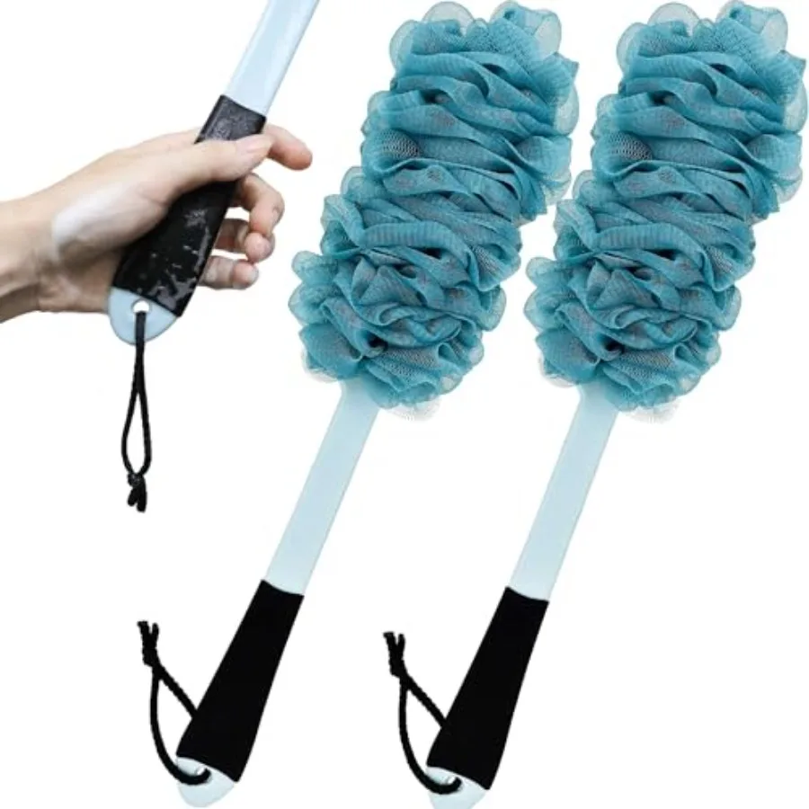 2 Pack Back Scrubber for Shower, Anti Slip Long Handle Bath Body Brush, Loofah with Handle, Back Scrub Brush, Soft Mesh Loofah
2 Pack Back Scrubber for Shower, Anti Slip Long Handle Bath Body Brush, Loofah with Handle, Back Scrub Brush, Soft Mesh Loofah