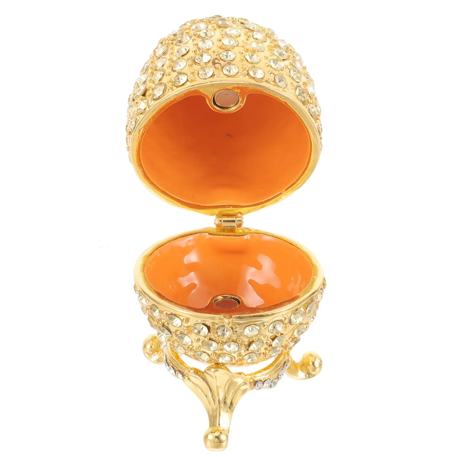 Egg Jewelry Box Gold Color Ring Holder Decorative Eggs Trinket Boxes Hinged Vintage Storage Container Easter Home Accessories
Egg Jewelry Box Gold Color Ring Holder Decorative Eggs Trinket Boxes Hinged Vintage Storage Container Easter Home Accessories