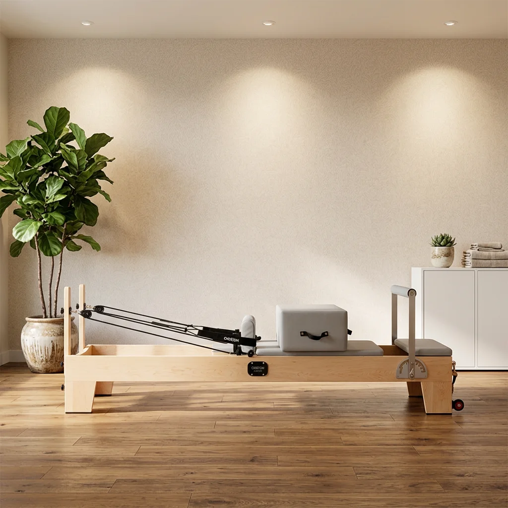Durable Pilates Reformer Shaping Bed Maple Wood Environmentally Friendly Nontoxic Health Benefits Body Balanced for Home Gym
Durable Pilates Reformer Shaping Bed Maple Wood Environmentally Friendly Nontoxic Health Benefits Body Balanced for Home Gym
