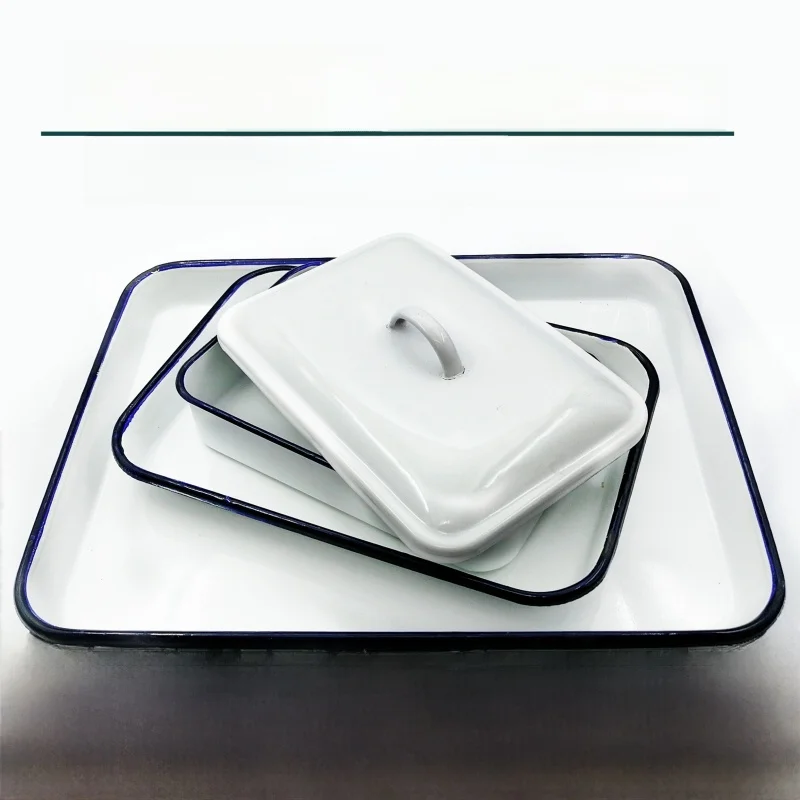 Stainless Steel Enamel Tray with Lid Commercial Use White Porcelain Iron Basin Laboratory Grade Sanitary Dishwashing Basin
Stainless Steel Enamel Tray with Lid Commercial Use White Porcelain Iron Basin Laboratory Grade Sanitary Dishwashing Basin