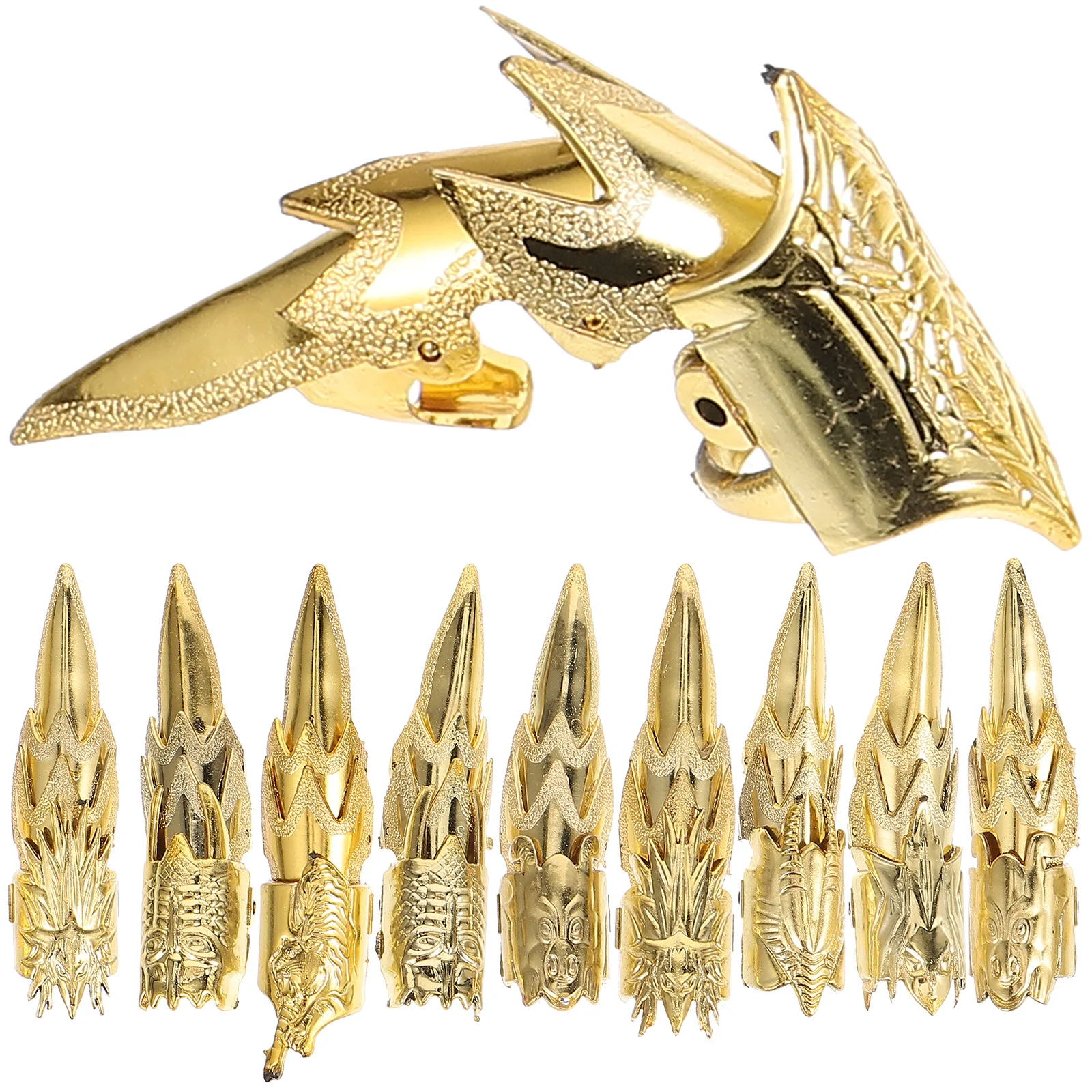 10 Pcs Finger Halloween Hand Decor Dragon Claw Tips Cover Jewelry PP Material Comfortable Wear Chic Design Cool Rocker Gifts
10 Pcs Finger Halloween Hand Decor Dragon Claw Tips Cover Jewelry PP Material Comfortable Wear Chic Design Cool Rocker Gifts