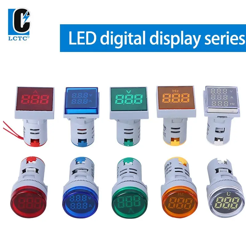 22mm LED With Current and Voltage Power Indicator Signal Light Digital Display Table Universal Small 24V 220V 380V
22mm LED With Current and Voltage Power Indicator Signal Light Digital Display Table Universal Small 24V 220V 380V