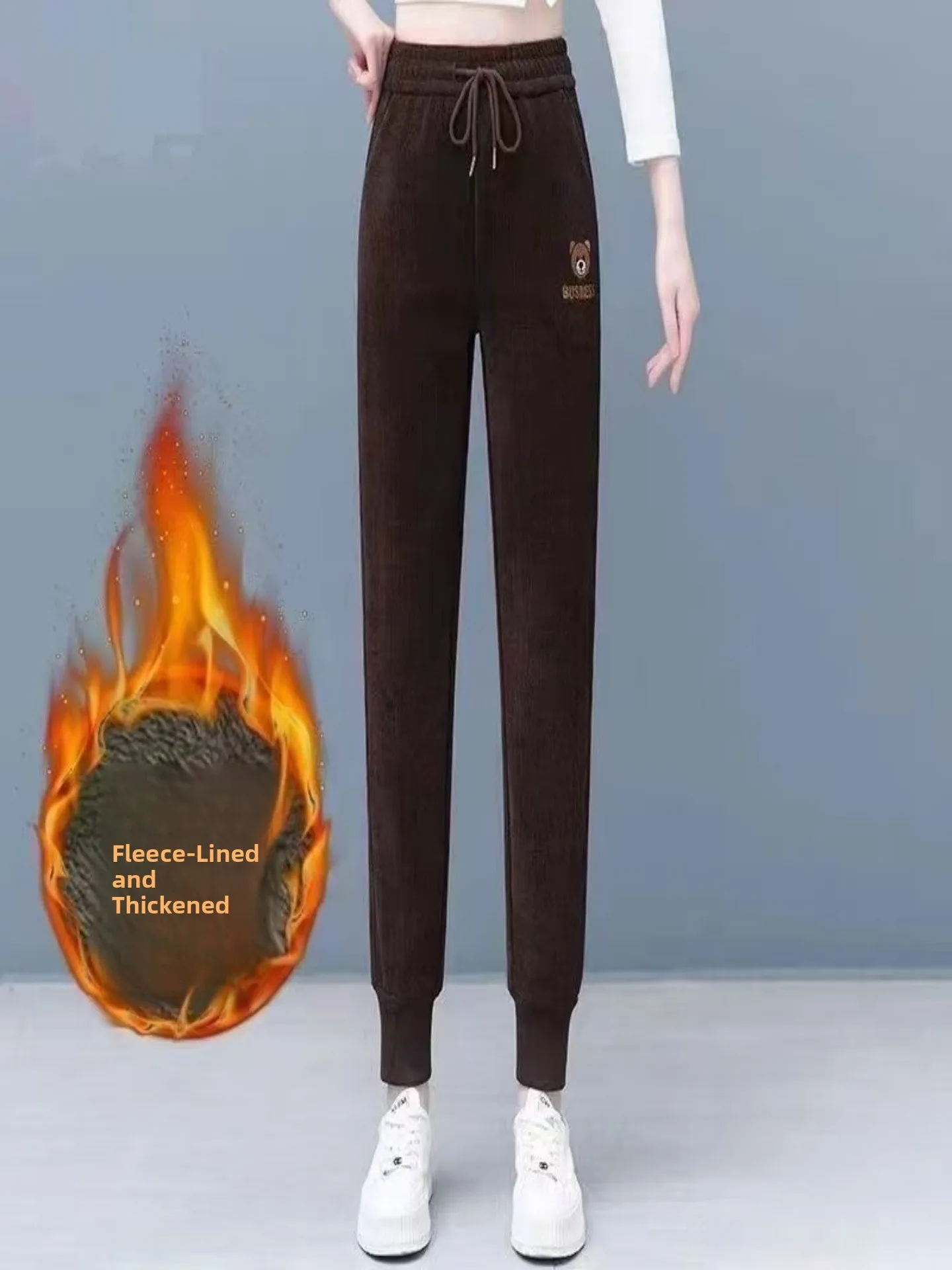 Женские спортивные брюки Thiened Fce Arctic Velvet с высокой талией, утягивающие, из вельвета, повседневные, в стиле Harlan, осенне-зимние, свободного кроя
Женские спортивные брюки Thiened Fce Arctic Velvet с высокой талией, утягивающие, из вельвета, повседневные, в стиле Harlan, осенне-зимние, свободного кроя