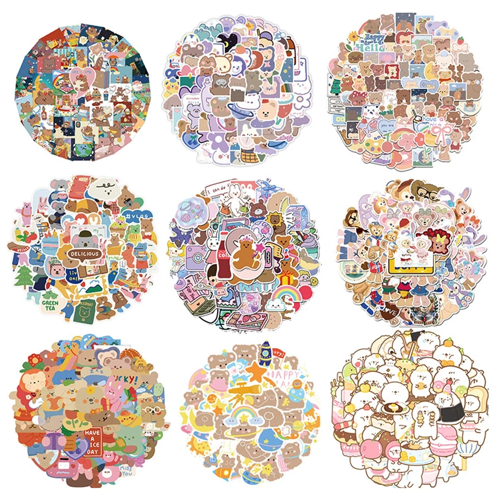 10/40/102PCS Mixed Super Cute Cartoon Bear Korean Graffiti Sticker Aesthetic Decoration Waterproof Kawaii Decals Sticker Kids
10/40/102PCS Mixed Super Cute Cartoon Bear Korean Graffiti Sticker Aesthetic Decoration Waterproof Kawaii Decals Sticker Kids