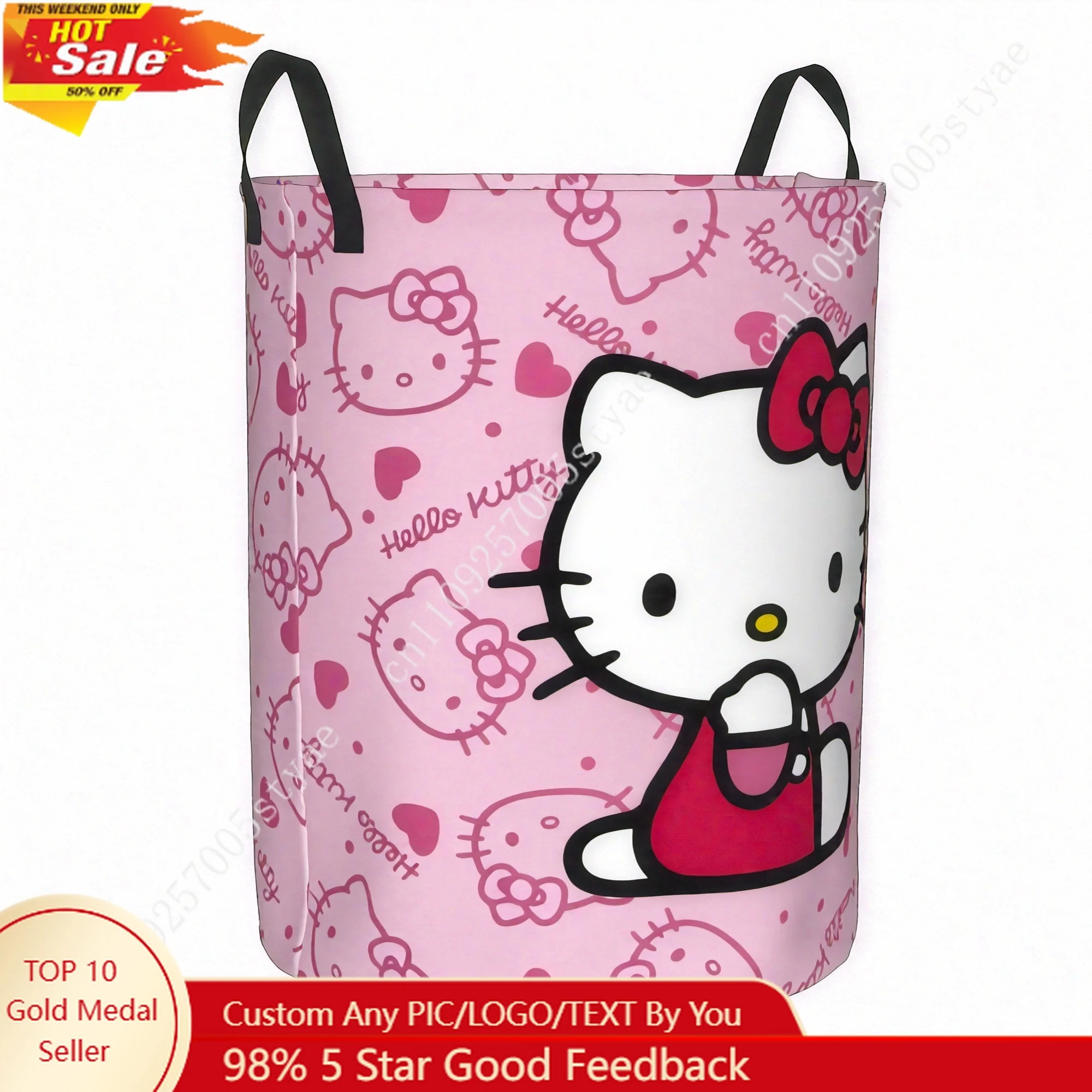 Sanrio Hello Kitty Laundry Hamper Portable Collapsible Design with Sturdy Handle and Oxford Clothes 16x20in
Sanrio Hello Kitty Laundry Hamper Portable Collapsible Design with Sturdy Handle and Oxford Clothes 16x20in