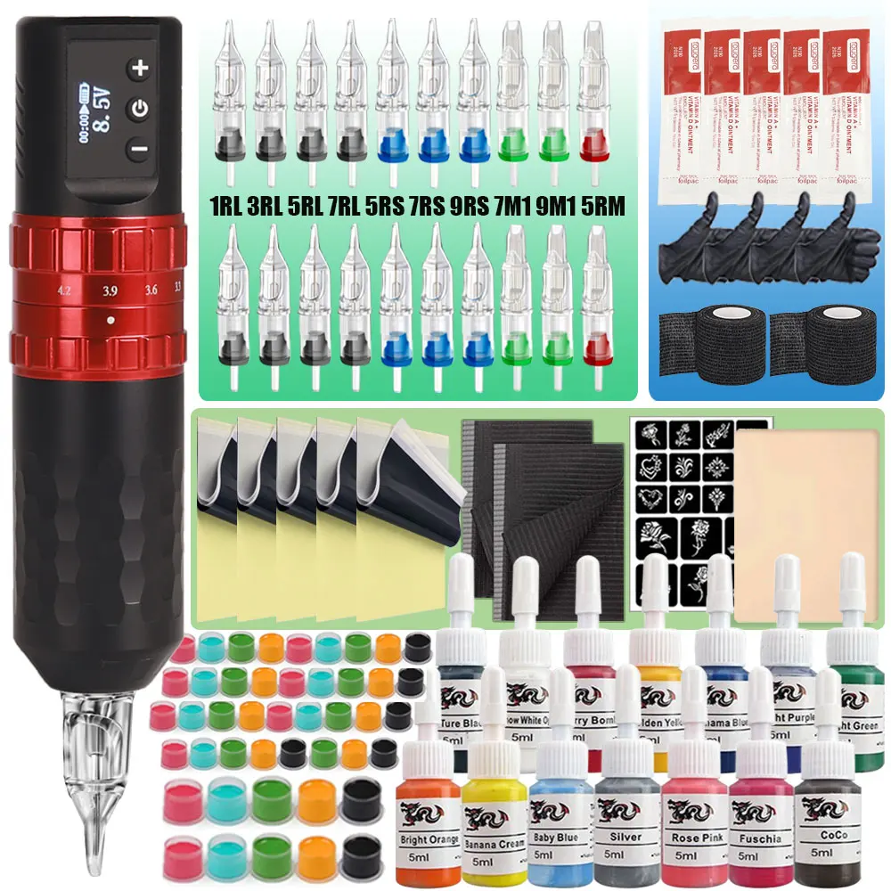 Wireless Tattoo Machine Pen Kit 7 Stroke Adjustable Wireless Tattoo Machine Set for Permanent Makeup Wireless Tattoo Kit Supply
Wireless Tattoo Machine Pen Kit 7 Stroke Adjustable Wireless Tattoo Machine Set for Permanent Makeup Wireless Tattoo Kit Supply