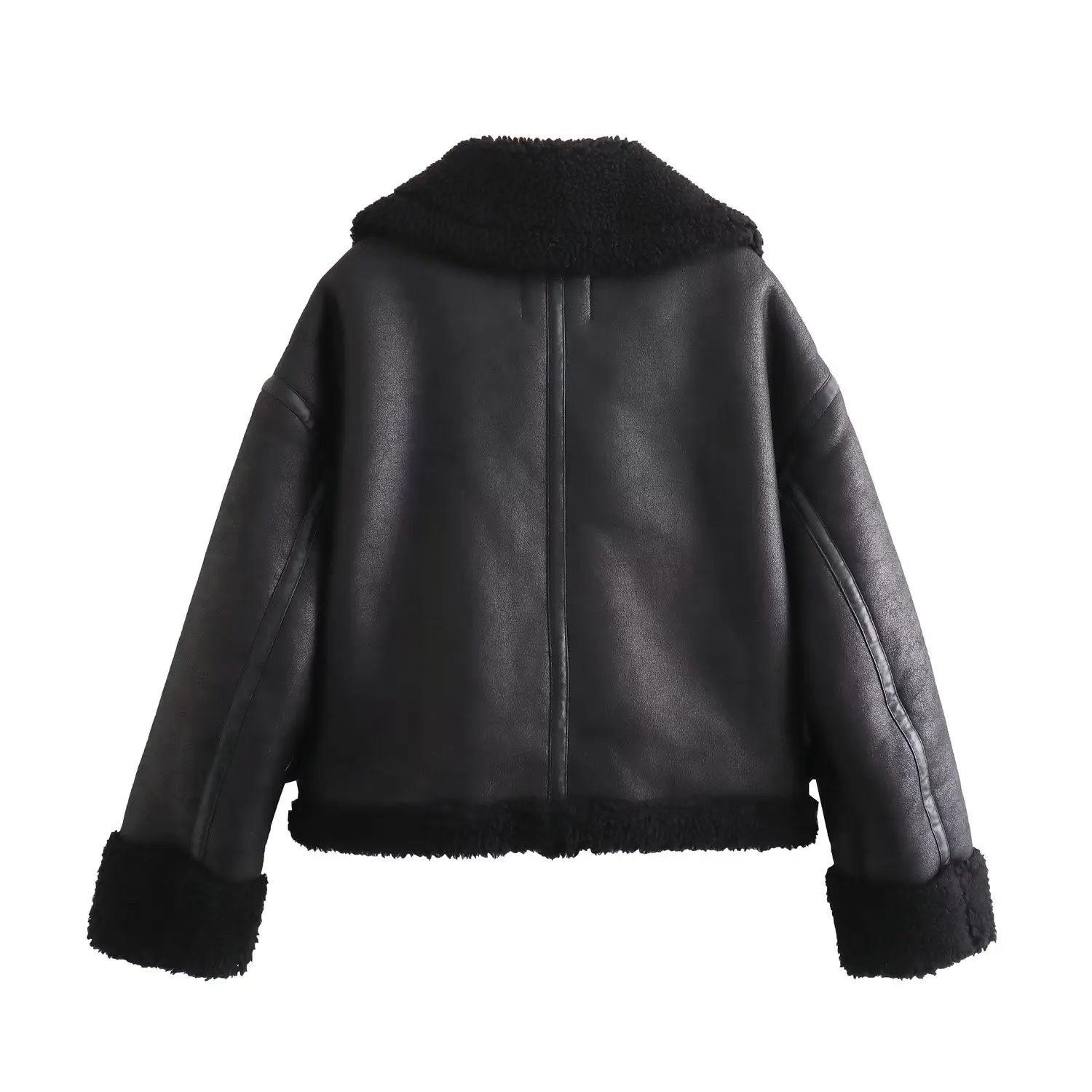 Withered Winter Coat Women British Fashion Girl's Zipper Motorcycle Leather Jacket Women High Street Loose Black Vintage Jacket
Withered Winter Coat Women British Fashion Girl's Zipper Motorcycle Leather Jacket Women High Street Loose Black Vintage Jacket