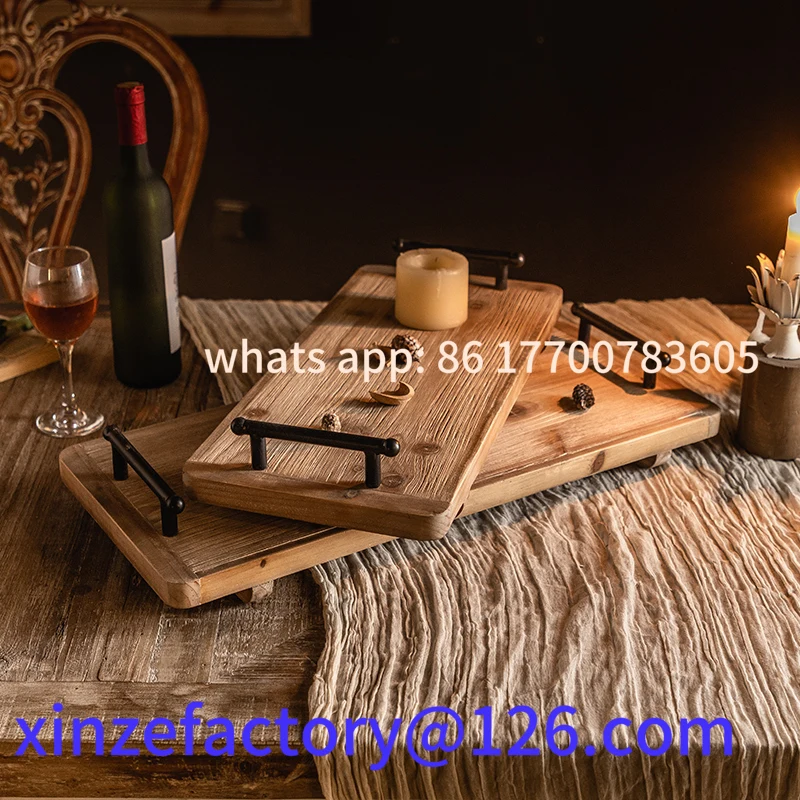 Customizable American retro wood tray rectangular tea fruit tray
Customizable American retro wood tray rectangular tea fruit tray