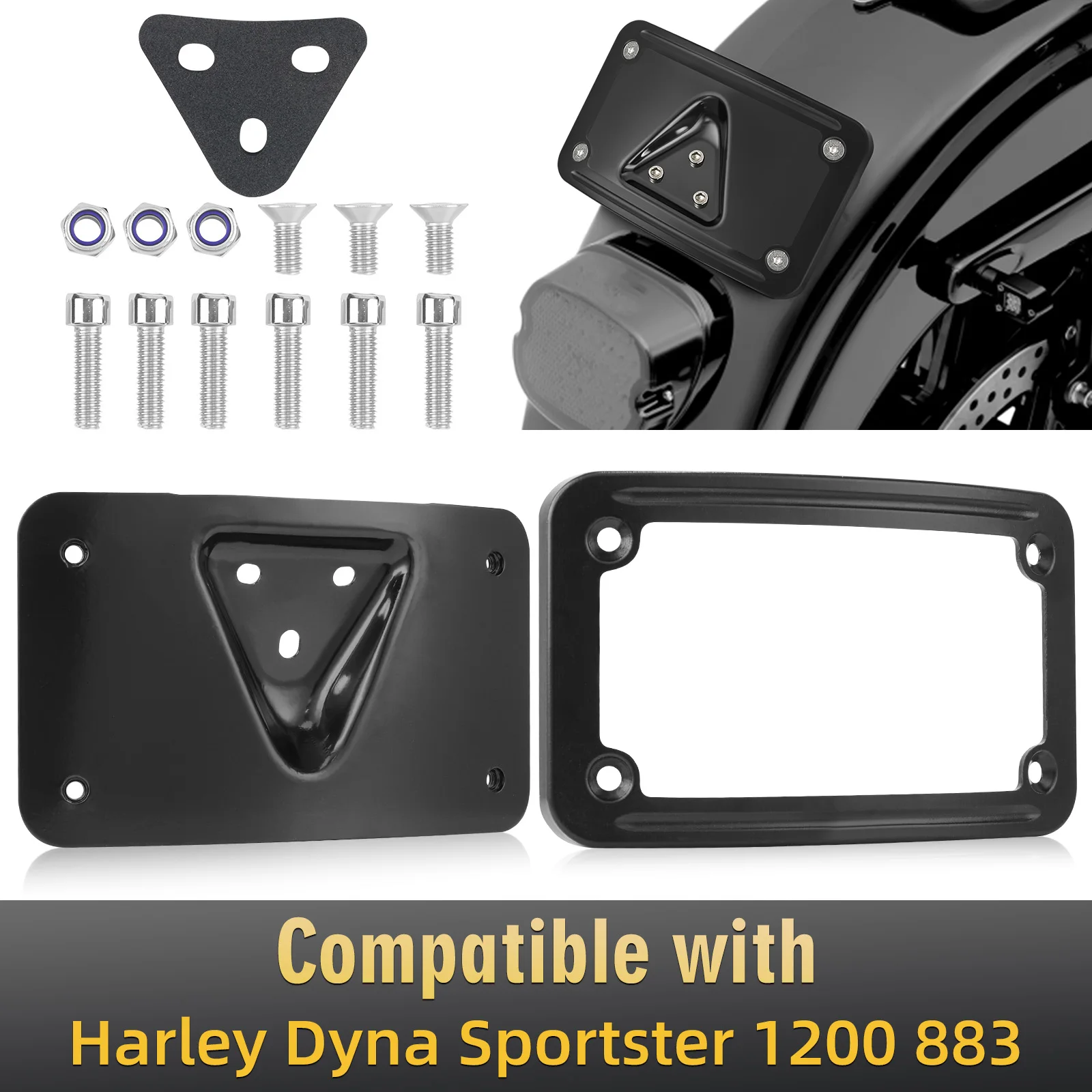 License Plate Bracket Frame Holder For Harley Dyna Sportster 1200 883 VTX1300R/S/T 2003-2009 VTX1800R/S/T 2002-2008
License Plate Bracket Frame Holder For Harley Dyna Sportster 1200 883 VTX1300R/S/T 2003-2009 VTX1800R/S/T 2002-2008