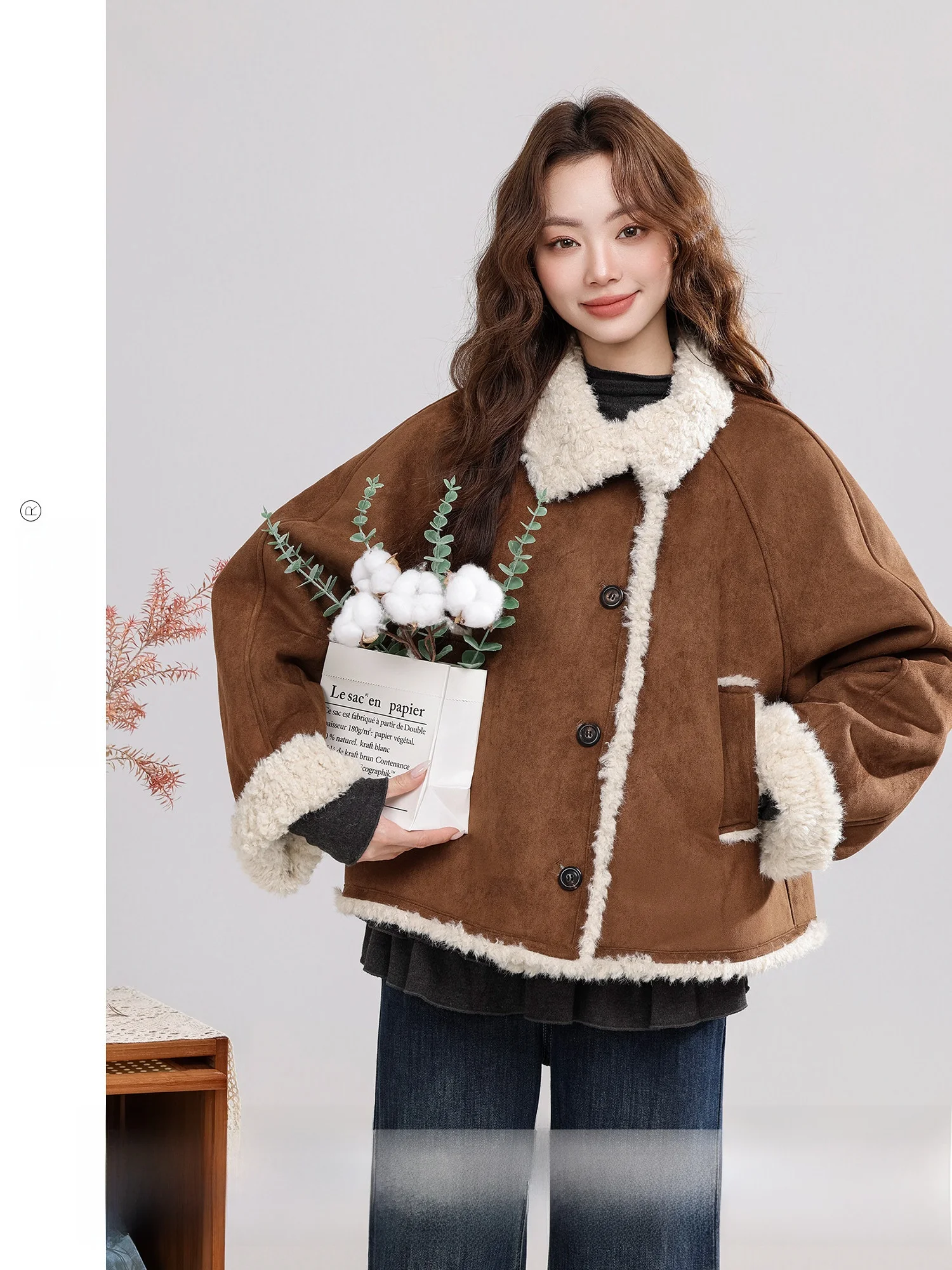 Caramel Street Lamp Retro Faux Fur Jaet Women's Casual Sle Winter New Arrival Long Sve Warmth Stand Collar Coat
Caramel Street Lamp Retro Faux Fur Jaet Women's Casual Sle Winter New Arrival Long Sve Warmth Stand Collar Coat