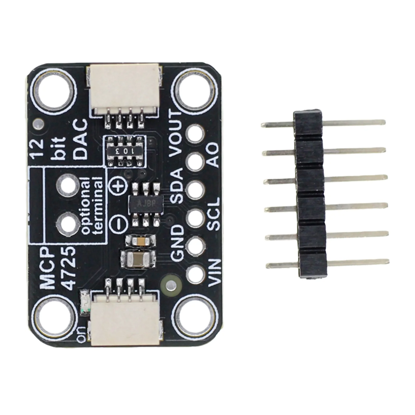 MCP4725 12-Bit I2C Digital To Analong Supply Development Board DAC Breakout Module Development Board for Electronics Projects
MCP4725 12-Bit I2C Digital To Analong Supply Development Board DAC Breakout Module Development Board for Electronics Projects