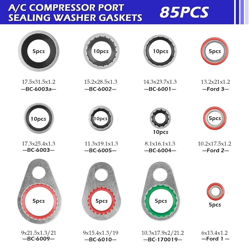 139 Piece Gasket Assortment Rubber Gasket Set A C Seal Assortment Sorted By Specification Long Lasting Durability
139 Piece Gasket Assortment Rubber Gasket Set A C Seal Assortment Sorted By Specification Long Lasting Durability