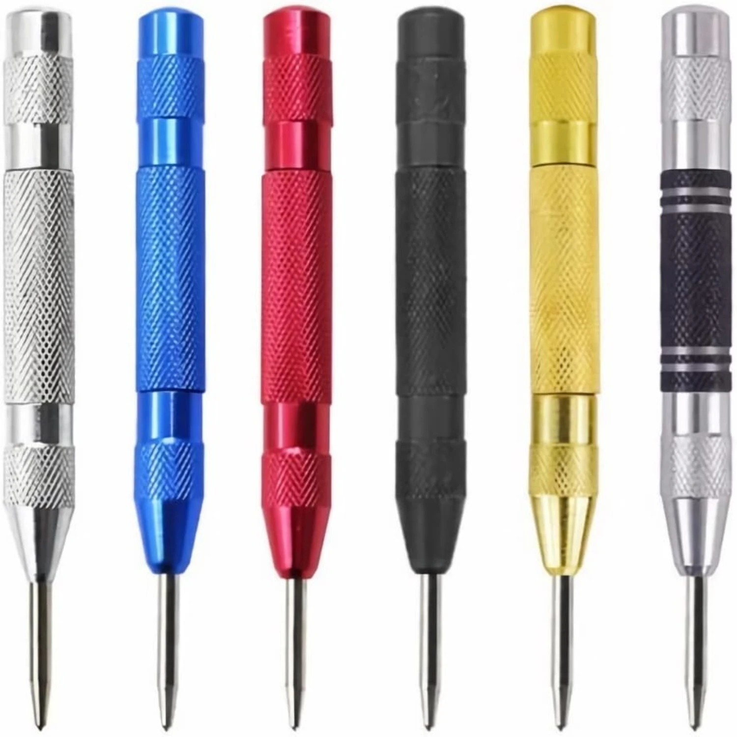 Precision Machined High-Carbon Steel Spring Loaded Automatic Center Hole - 6 Pcs Set for Metal Wood Plastic and Glass Applicatio
Precision Machined High-Carbon Steel Spring Loaded Automatic Center Hole - 6 Pcs Set for Metal Wood Plastic and Glass Applicatio