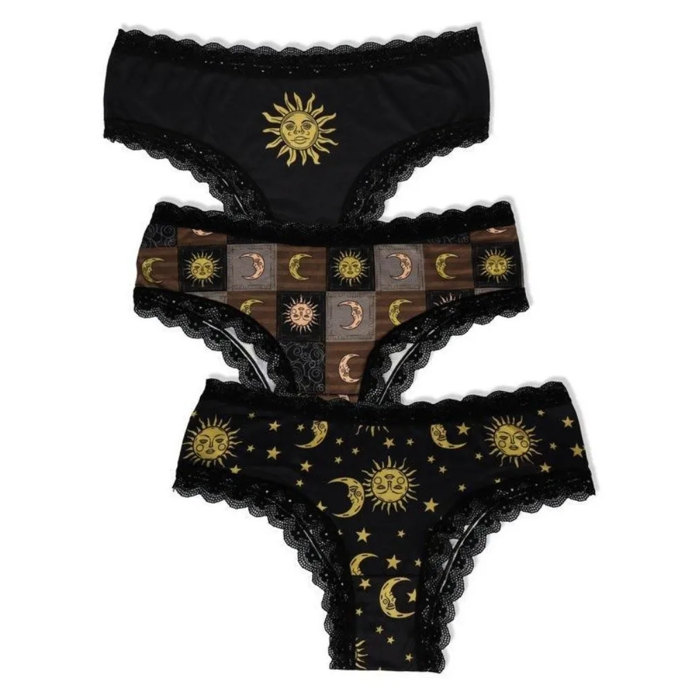 Fashion Low Waist Lace Edge Underwear Large Size Sun Moon Seamless Briefs Thin Underpants Women's Panties Girl
Fashion Low Waist Lace Edge Underwear Large Size Sun Moon Seamless Briefs Thin Underpants Women's Panties Girl