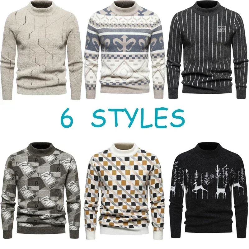 Winter New Men's Thickened Half High Neck Comfortable Slim Fit Knitting Shirt with Multi Style Pattern Casual Fashion Sweater
Winter New Men's Thickened Half High Neck Comfortable Slim Fit Knitting Shirt with Multi Style Pattern Casual Fashion Sweater