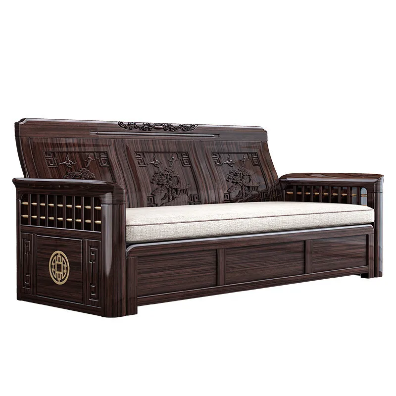 New Chinese-style solid wood sofa bed multi-functional storage foldable dual-purpose small apartment living room purple gold
New Chinese-style solid wood sofa bed multi-functional storage foldable dual-purpose small apartment living room purple gold
