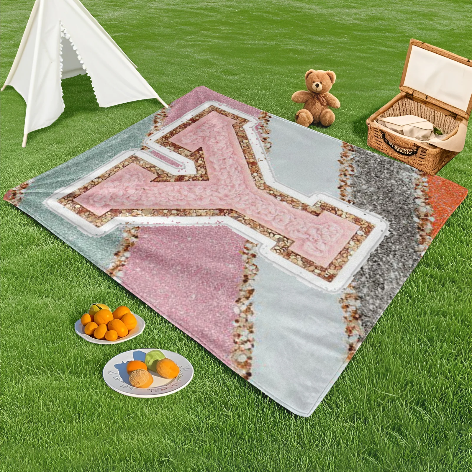 Outdoor Blanket Featuring Bold Y Letter Design In Stylish Pink And Gray For Relaxing Outdoor Adventures
Outdoor Blanket Featuring Bold Y Letter Design In Stylish Pink And Gray For Relaxing Outdoor Adventures