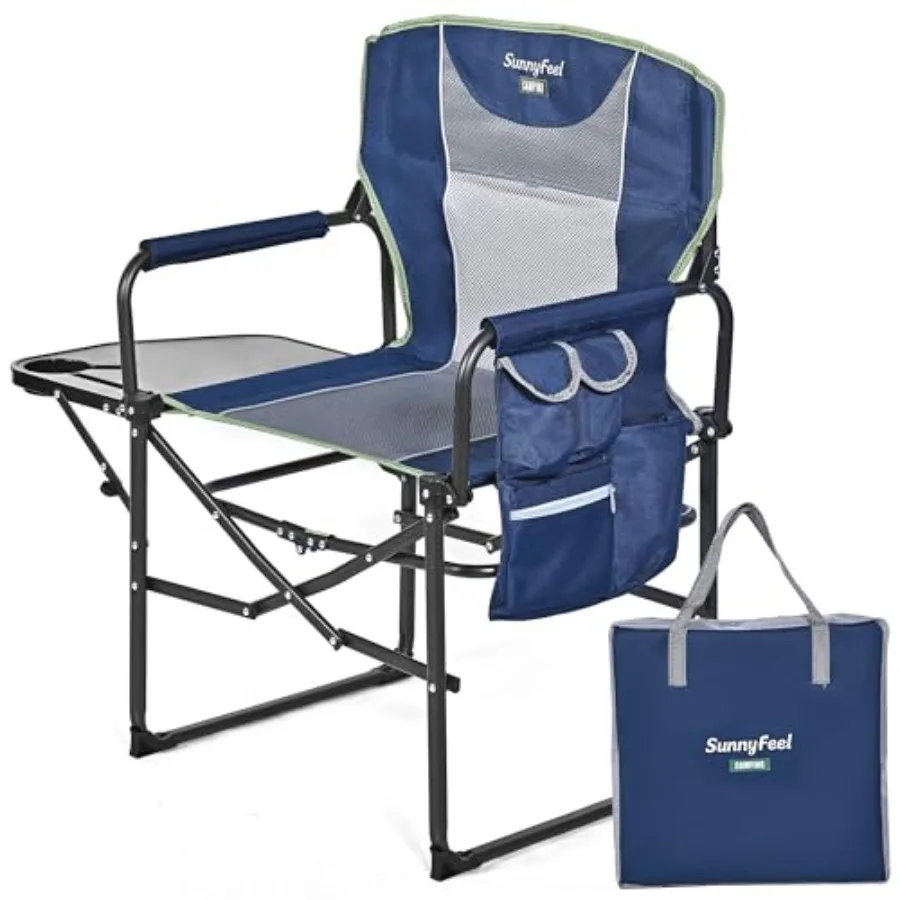 Oversized Camping Directors Chair, Portable Folding Lawn Chairs for Adults Heavy Duty with Side Table, Pocket for Beach, Fishin
Oversized Camping Directors Chair, Portable Folding Lawn Chairs for Adults Heavy Duty with Side Table, Pocket for Beach, Fishin