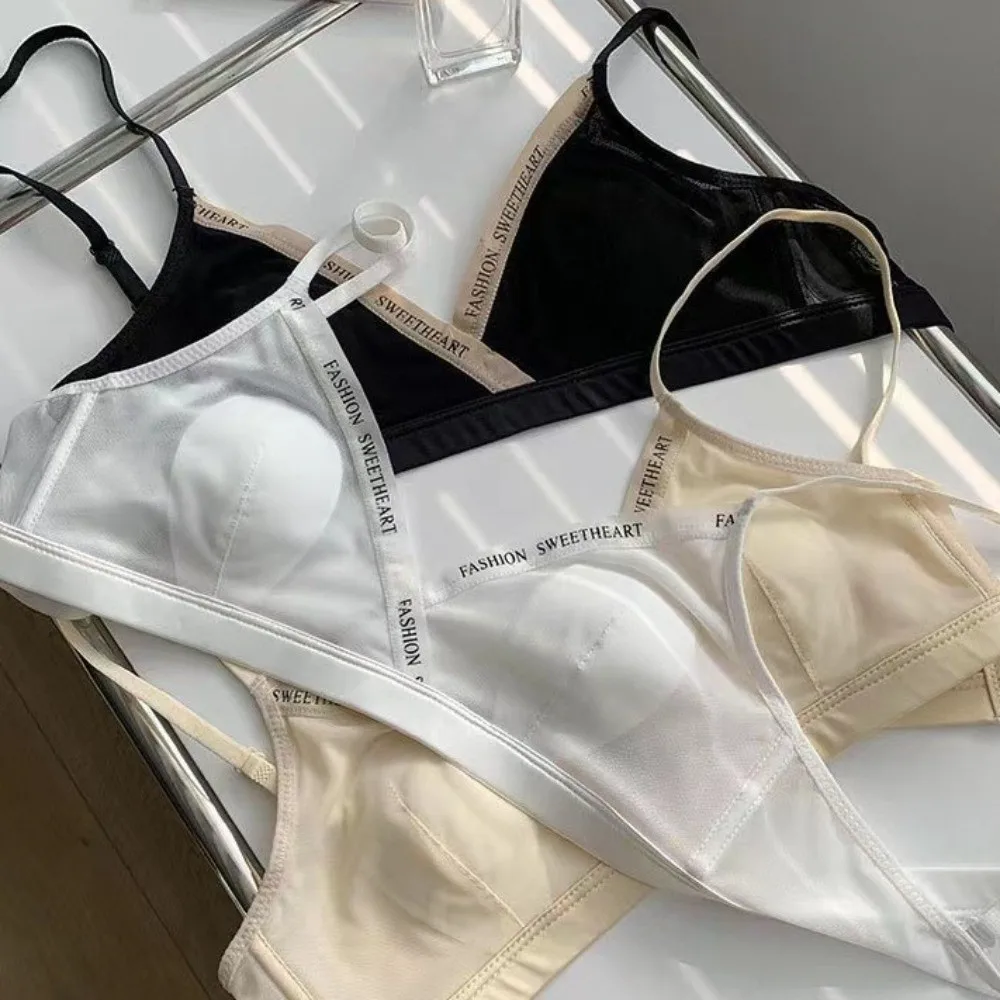 Mesh Thin Wireless Deep V Bra English Letter Close-fitting Brassiere for Women Lingerie Gathered Breasts Push Up Underwear Sport
Mesh Thin Wireless Deep V Bra English Letter Close-fitting Brassiere for Women Lingerie Gathered Breasts Push Up Underwear Sport