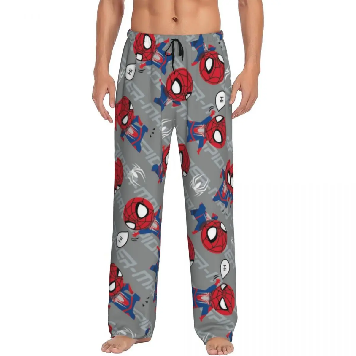 Custom Printed Spider Man Cartoon Animated Superhero Pajama Pants for Men Sleep Sleepwear Bottoms with Pockets
Custom Printed Spider Man Cartoon Animated Superhero Pajama Pants for Men Sleep Sleepwear Bottoms with Pockets