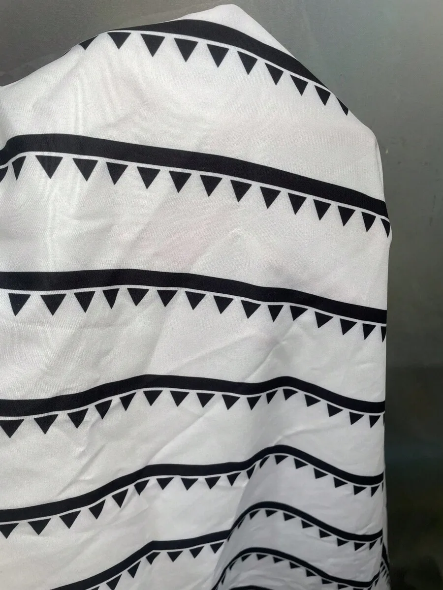 Womens Beach Cover Up Dress With V Neck Short Sleeve Striped Triangle Pattern Casual Vacation Dress
Womens Beach Cover Up Dress With V Neck Short Sleeve Striped Triangle Pattern Casual Vacation Dress