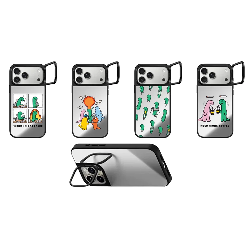 Happy Funny Dinosaur Camera Ring Stand Black Mirror Surface Phone Cover for IPhone 14 15 16 17 Pro Max Case for IPhone 17Pro
Happy Funny Dinosaur Camera Ring Stand Black Mirror Surface Phone Cover for IPhone 14 15 16 17 Pro Max Case for IPhone 17Pro