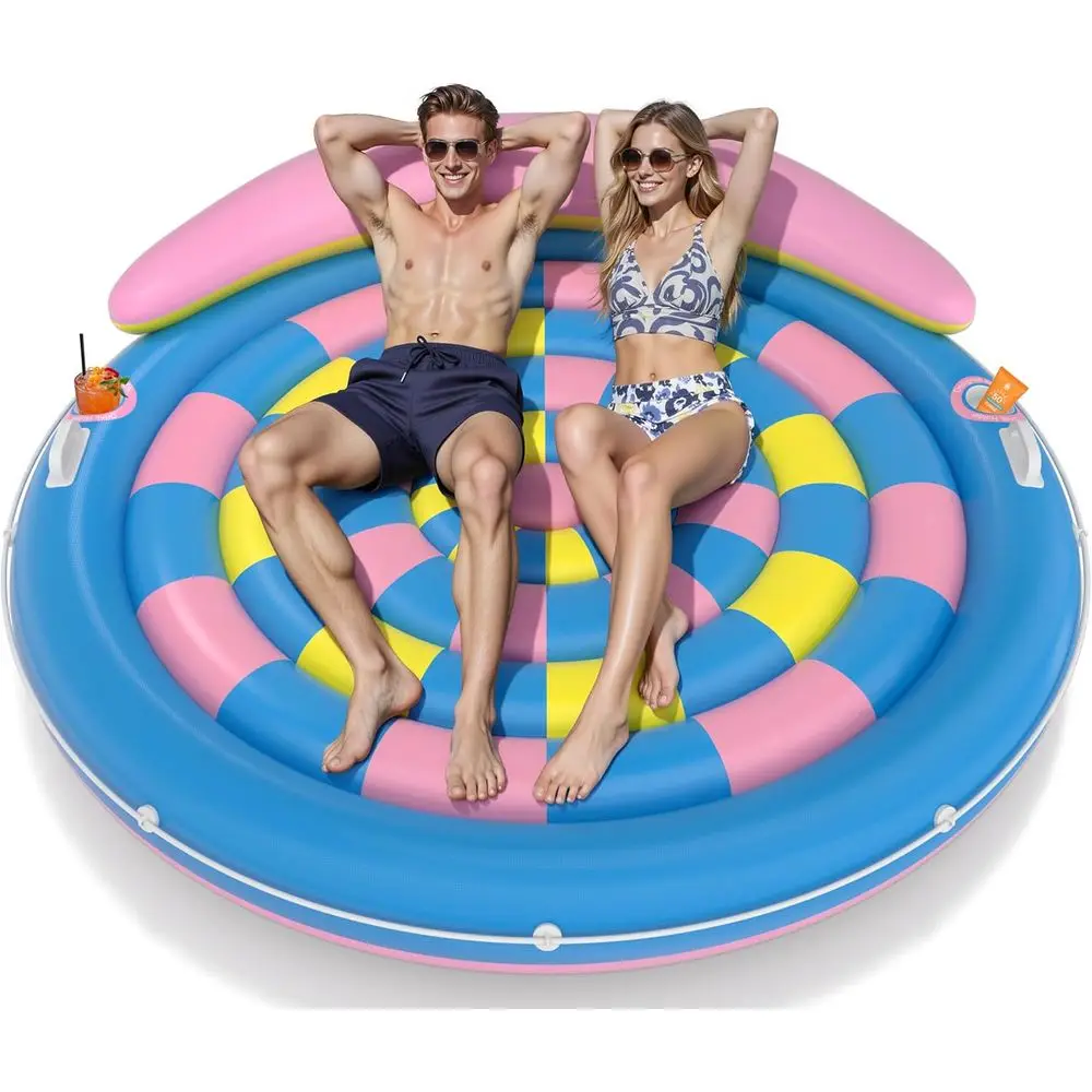 Extra Large Heavy-Duty Round Pool Floats for Adults with Cup Holders - Ideal for Tanning and Relaxing in Rivers and Lakes
Extra Large Heavy-Duty Round Pool Floats for Adults with Cup Holders - Ideal for Tanning and Relaxing in Rivers and Lakes