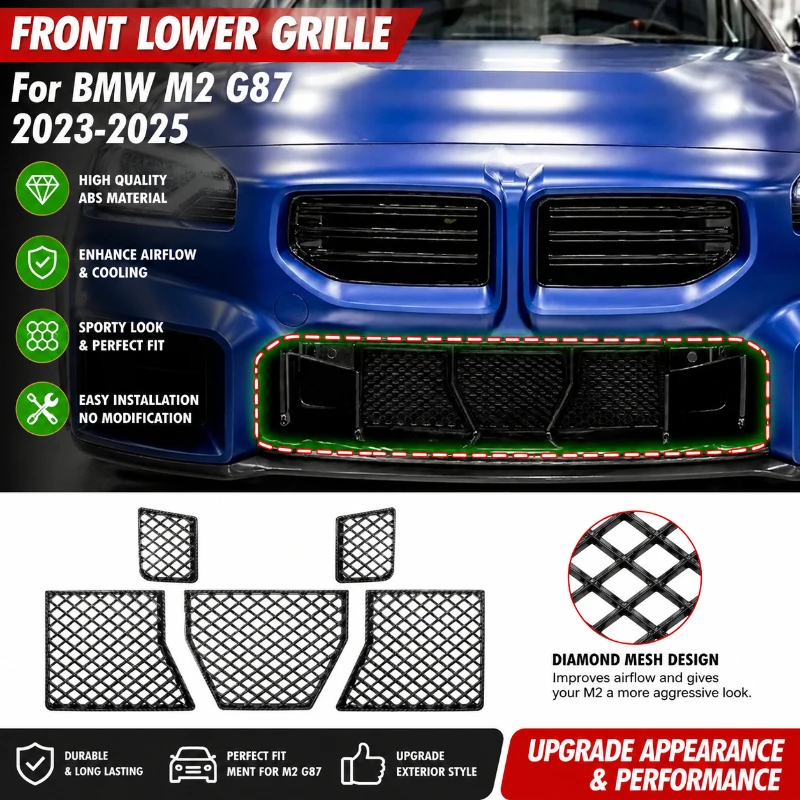 Car Front Lower Bumper Grille For BMW M2 G87 2023 2024 2025 Air Intake Grille Mesh Air Filter Protective Cover Accessories
Car Front Lower Bumper Grille For BMW M2 G87 2023 2024 2025 Air Intake Grille Mesh Air Filter Protective Cover Accessories