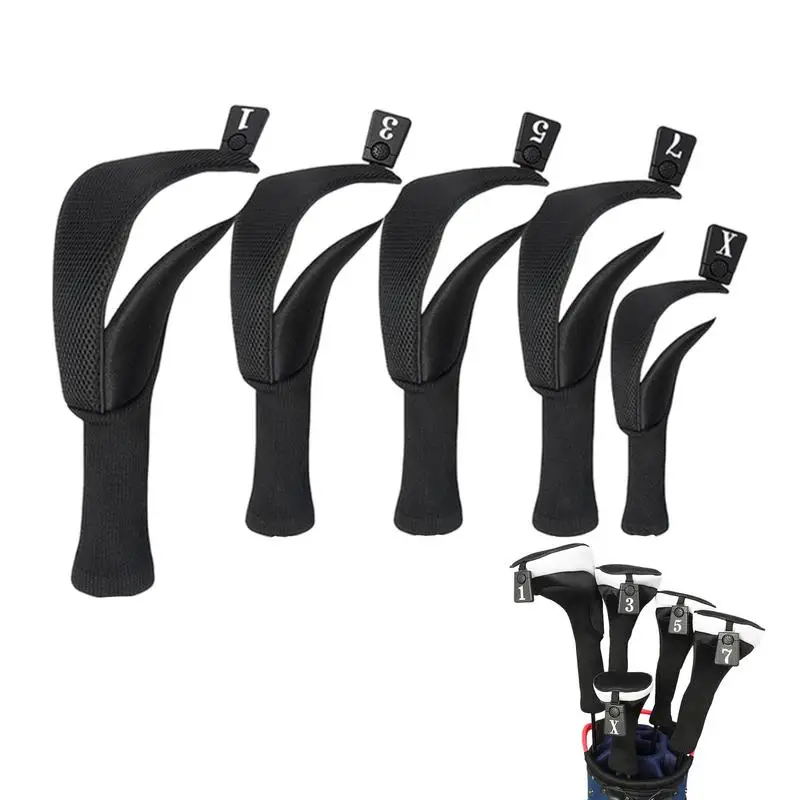 Golf Club Head Cover Long Neck Golf Hybrid Headcover 5 Pieces Dustproof Protective Club Covers Wood Hybrid Head Cover With
Golf Club Head Cover Long Neck Golf Hybrid Headcover 5 Pieces Dustproof Protective Club Covers Wood Hybrid Head Cover With