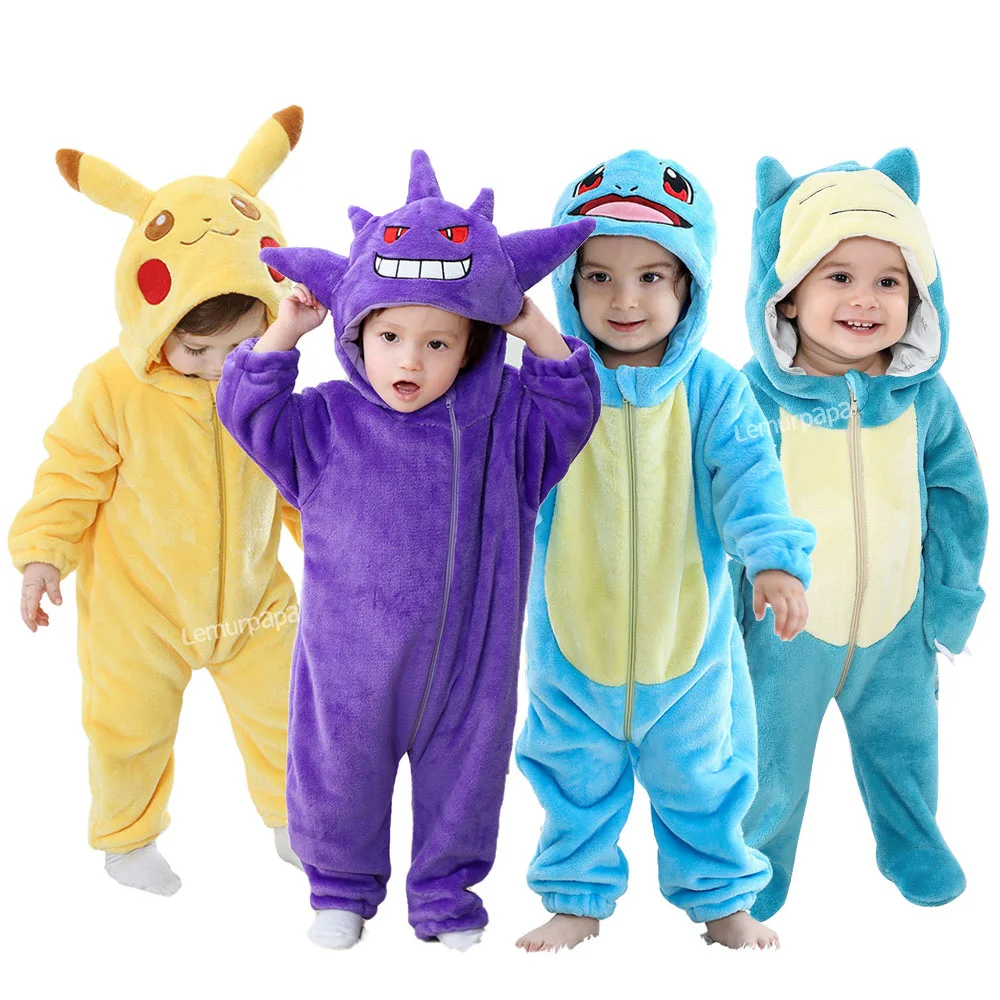 Anime Pokemon Cosplay Costumes Boy Girl Kigurumis Pikachu Squirtle Snorlax Onesies Flannel Warm Outfit Halloween Suit Funny Cute
Anime Pokemon Cosplay Costumes Boy Girl Kigurumis Pikachu Squirtle Snorlax Onesies Flannel Warm Outfit Halloween Suit Funny Cute