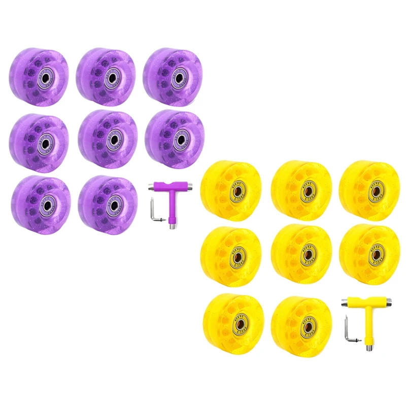 8 Pack 32 X 58Mm 82A Roller Skate Wheels With Bearing,With Multi-Function Skateboard Roller Skating Accessories
8 Pack 32 X 58Mm 82A Roller Skate Wheels With Bearing,With Multi-Function Skateboard Roller Skating Accessories