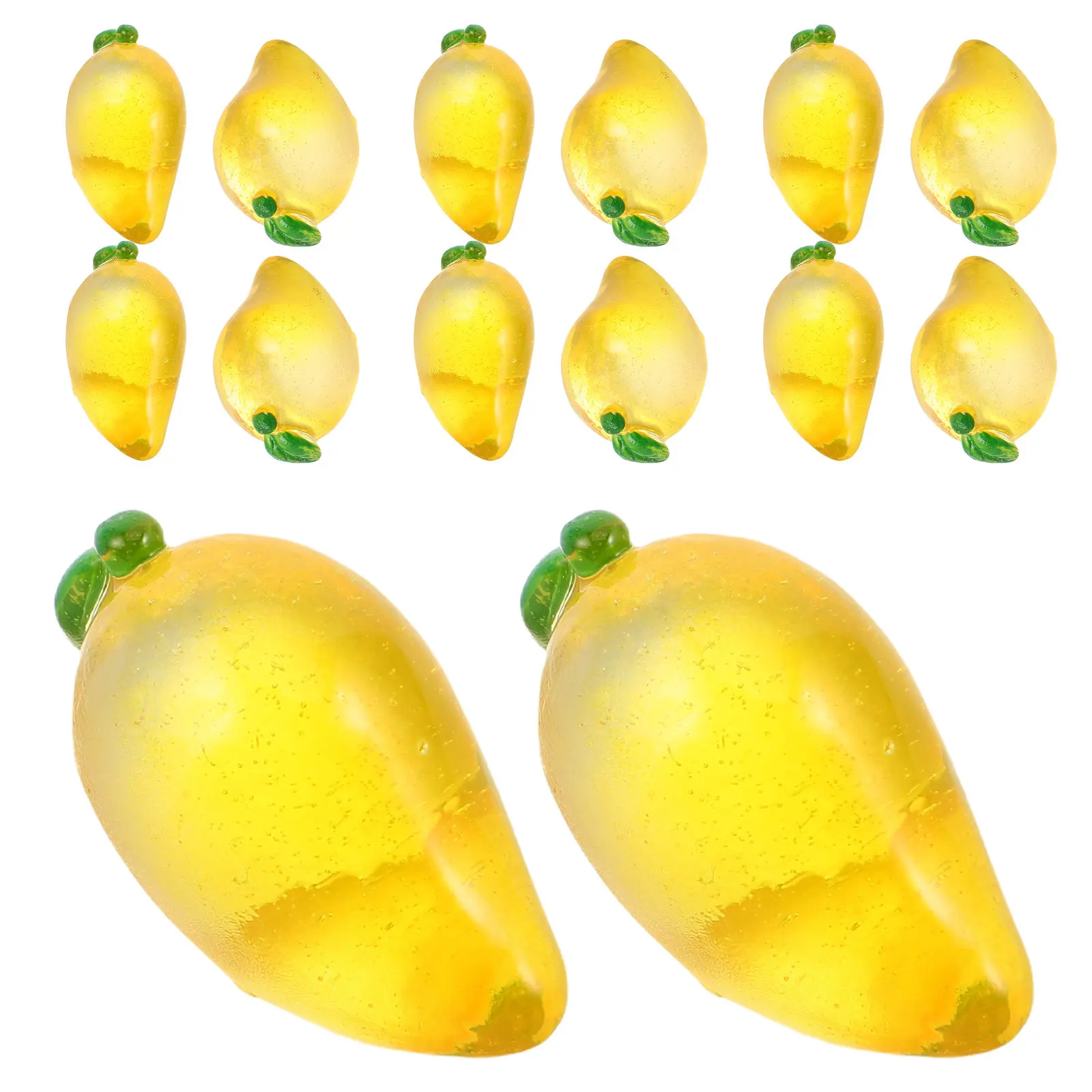 20Pcs Mini Resin Lemons High-Transparency Gradient Yellow Artificial Lemons for Kitchen Fruit Decor Home Party Photography
20Pcs Mini Resin Lemons High-Transparency Gradient Yellow Artificial Lemons for Kitchen Fruit Decor Home Party Photography