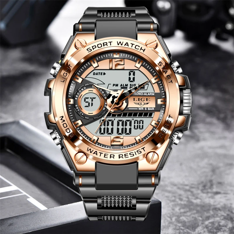 LIGE мужские часы модные военные аналоговые цифровые кварцевые наручные часы для мужчин деловые силиконовые водонепроницаемые часы мужские Reloj Hombre
LIGE мужские часы модные военные аналоговые цифровые кварцевые наручные часы для мужчин деловые силиконовые водонепроницаемые часы мужские Reloj Hombre