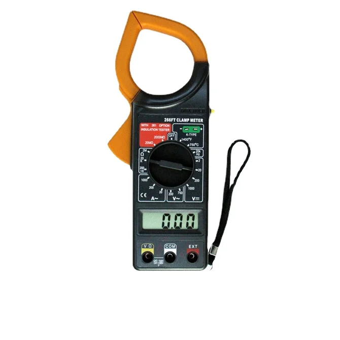 Multifunctional digital clamp meter 266FT with temperature and frequency measurement small multimeter
Multifunctional digital clamp meter 266FT with temperature and frequency measurement small multimeter