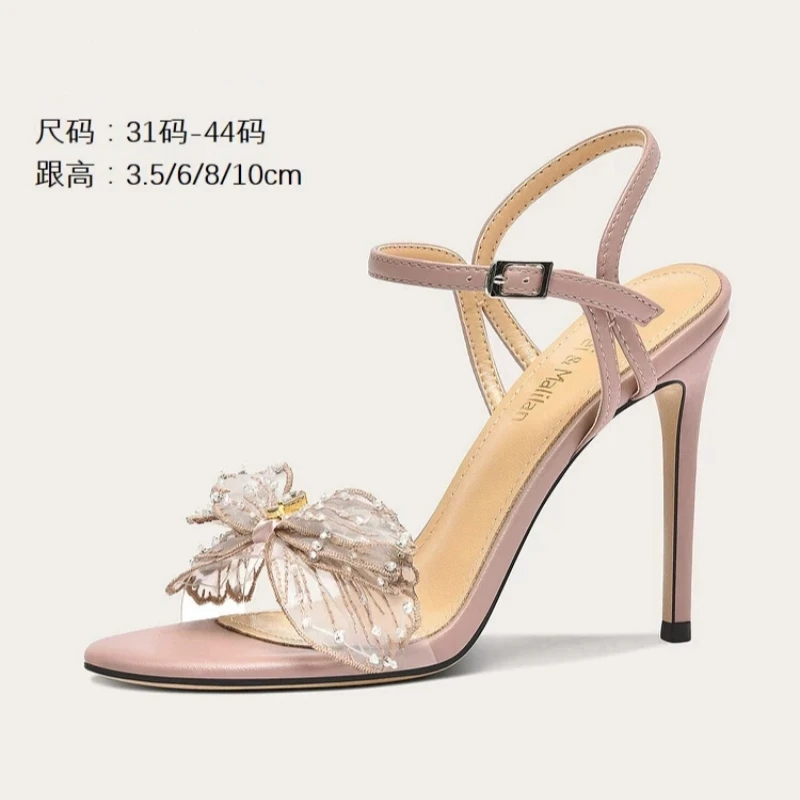 Summer New Water Diamond Sequin Mesh Butterfly Thick Heel Sandals Thin High Heel Banquet Dress Large and Small Women's Shoes
Summer New Water Diamond Sequin Mesh Butterfly Thick Heel Sandals Thin High Heel Banquet Dress Large and Small Women's Shoes